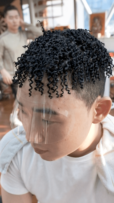 Spinning Afro Perm, Asian Afro perm