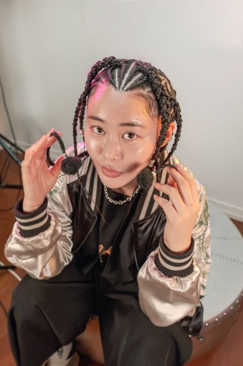 Here is a picture of a women's Cornrows hairstyle