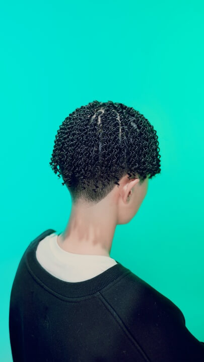 Afro perm hairstyle