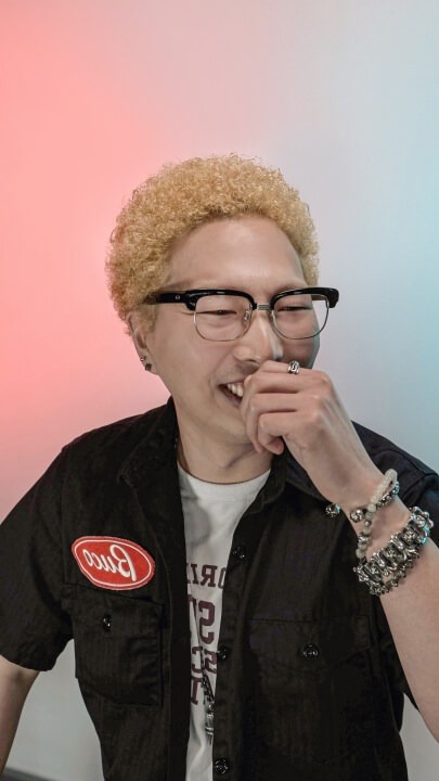 Bleach + Curly Perm hairstyle
