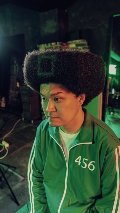 Afro Perm design hairstyle